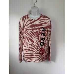 Aeropostale Tie dye long sleeve t-shirt Medium Muted Red